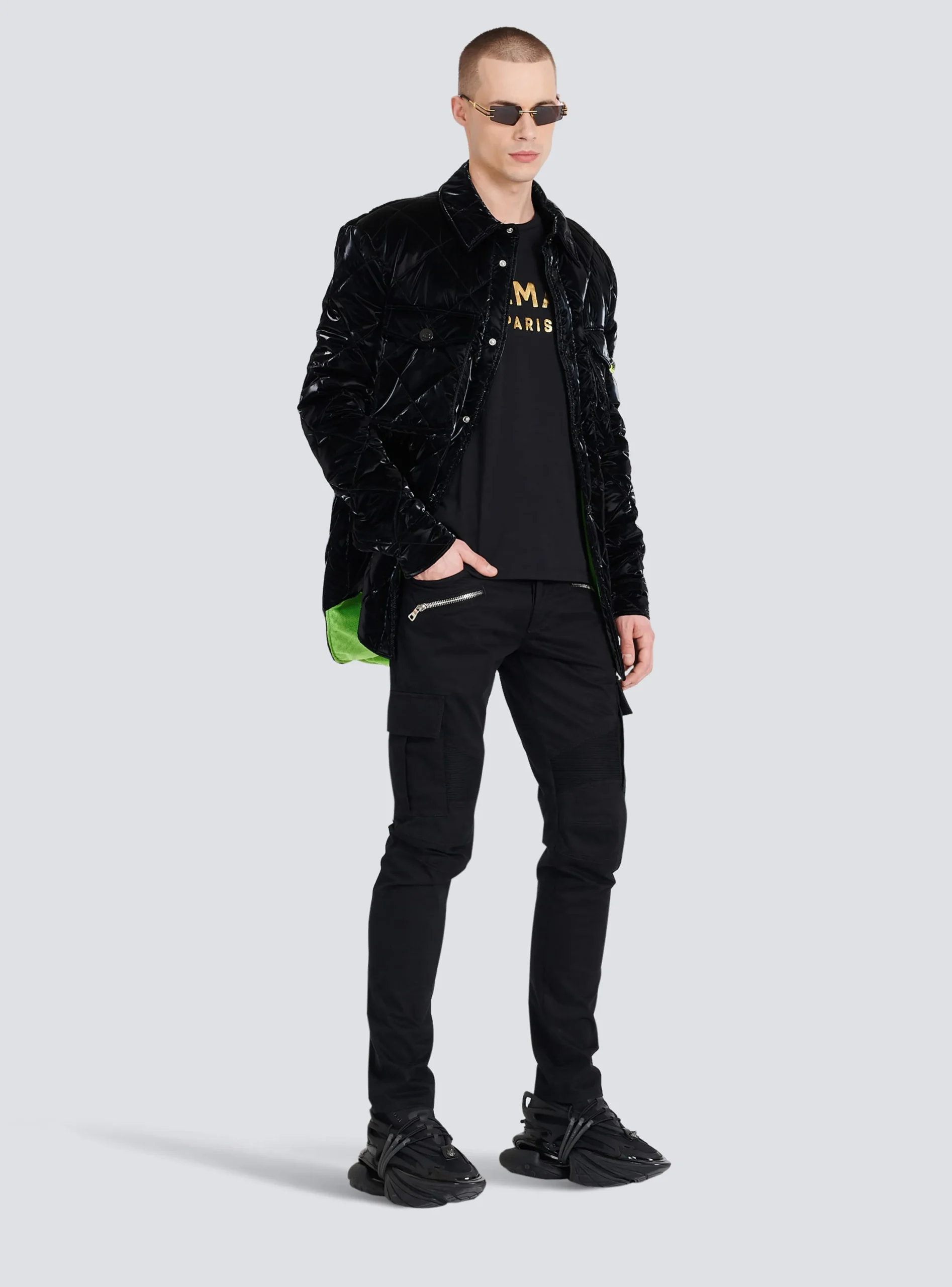 Balmain Eco-designed Cotton T-shirt With Paris Logo Print