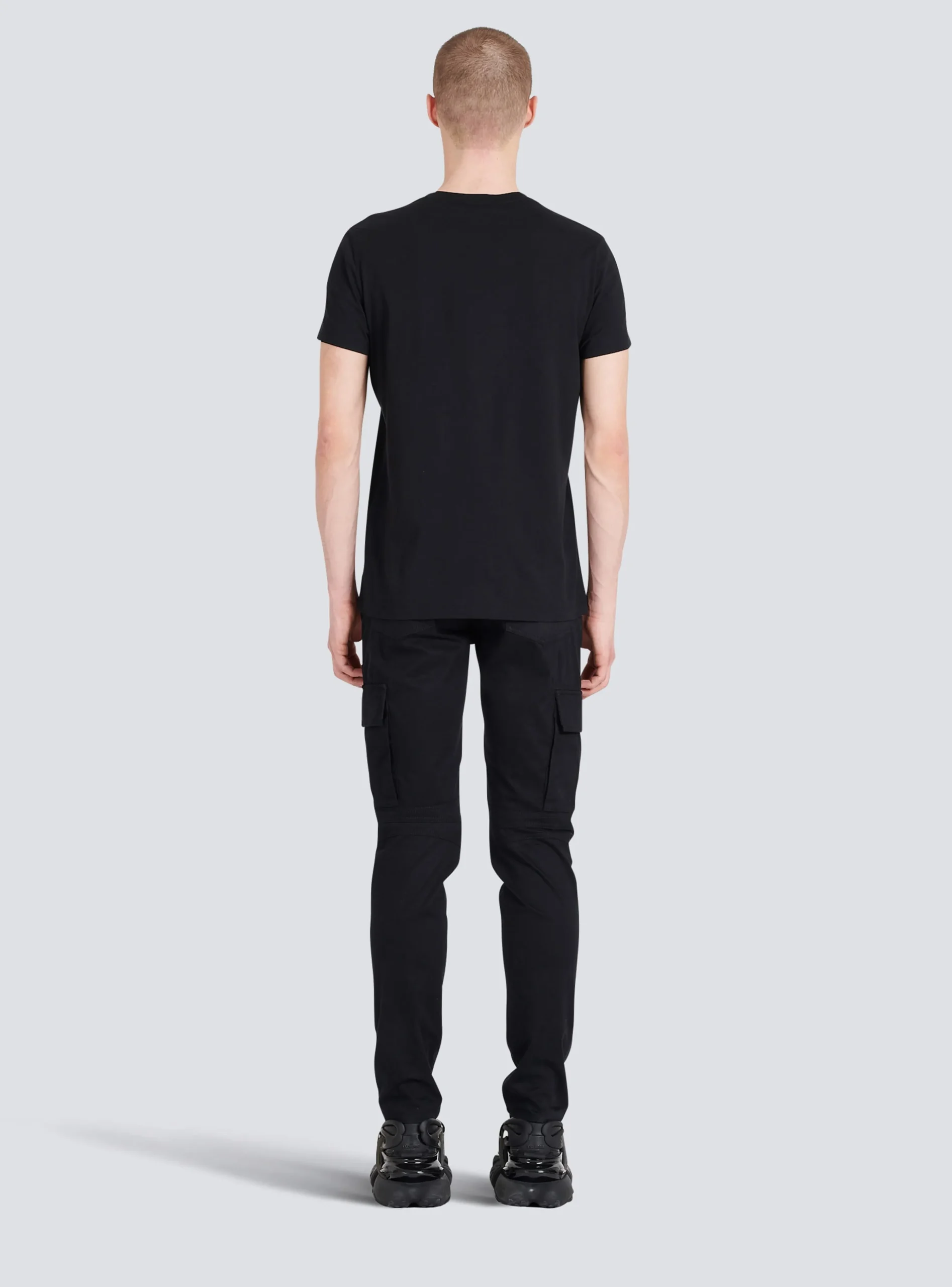 Balmain Eco-designed Cotton T-shirt With Paris Logo Print