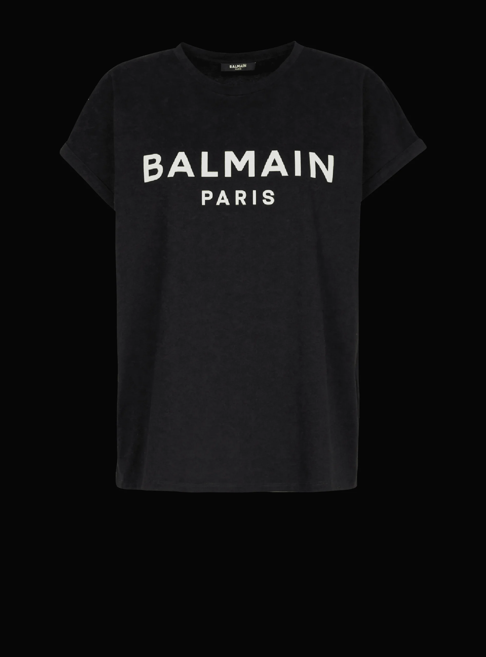 Women Balmain Eco-designed Cotton T-shirt With Logo Print