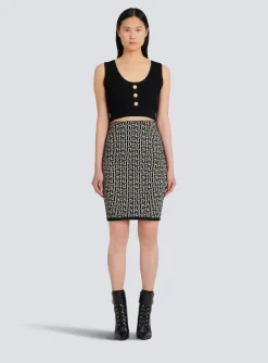Women Balmain Eco-designed Knit Crop Top