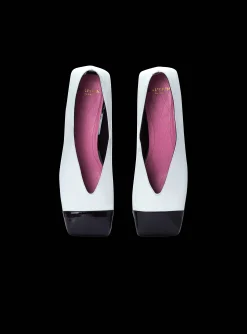 Women Balmain Eden Two-tone Patent Leather Ballet Flats