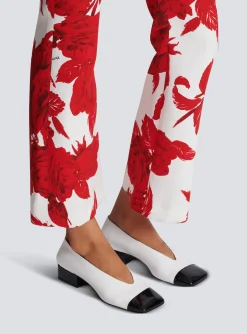 Women Balmain Eden Two-tone Patent Leather Ballet Flats
