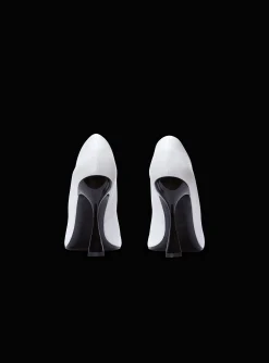 Women Balmain Eden Two-tone Pumps In Lambskin And Patent Leather
