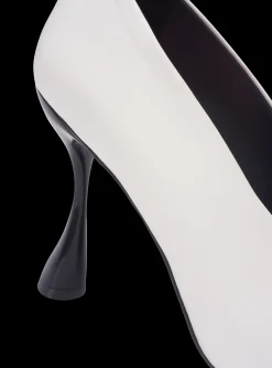 Women Balmain Eden Two-tone Pumps In Lambskin And Patent Leather