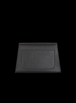 Women Balmain Emblème Flap Grained Calfskin Bag