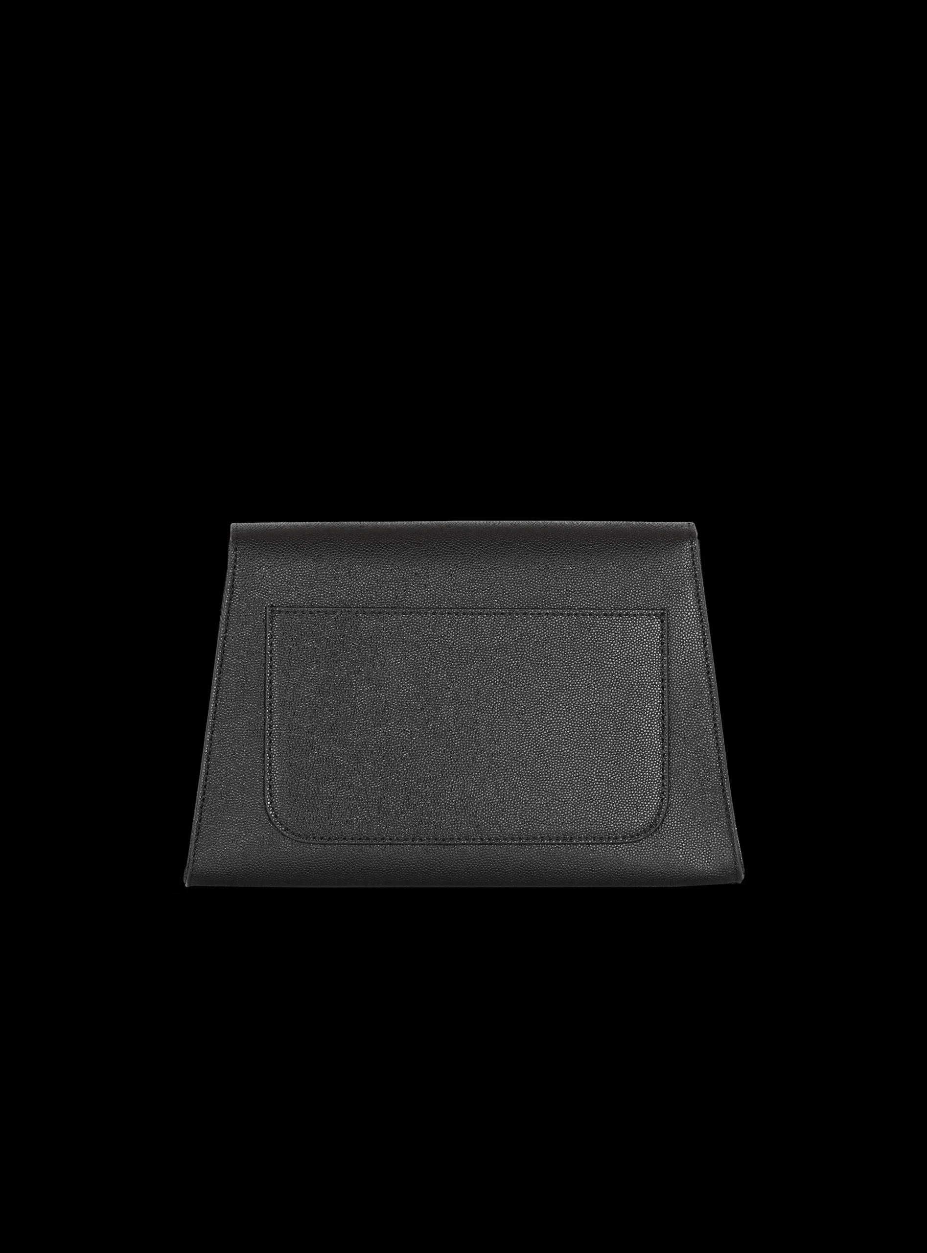Women Balmain Emblème Flap Grained Calfskin Bag
