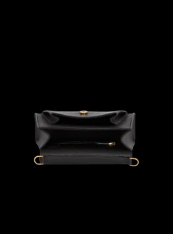 Women Balmain Emblème Flap Grained Calfskin Bag