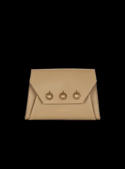 Balmain Emblème Flap Grained Calfskin Bag