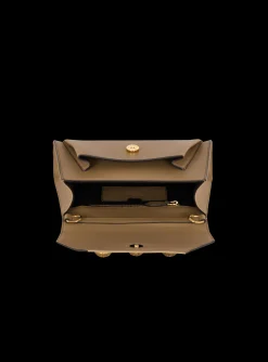 Balmain Embl&egrave;me Flap Grained Calfskin Bag