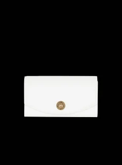 Women Balmain Emblème Grained Calfskin Clutch