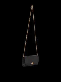 Women Balmain Emblème Grained Calfskin Clutch