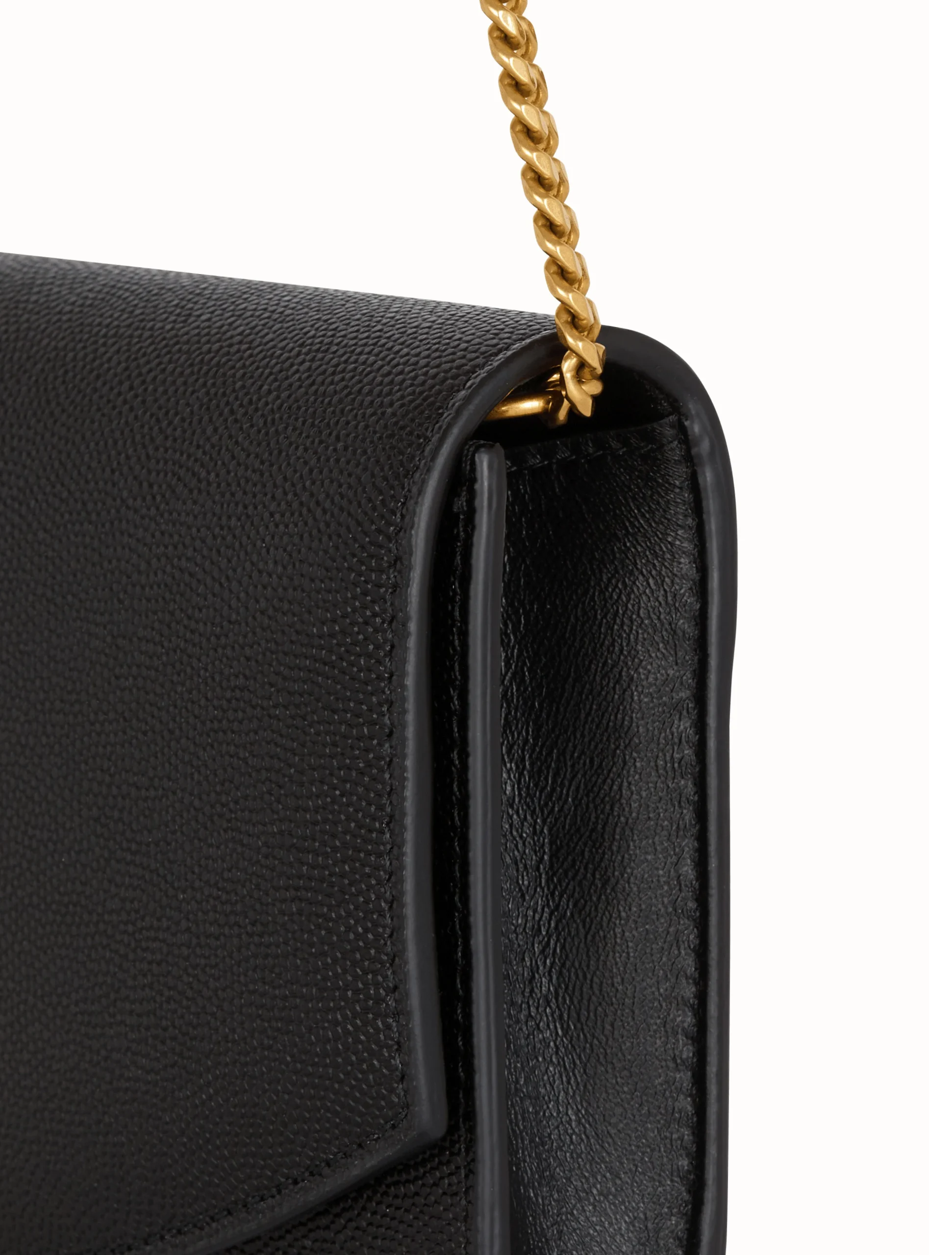 Women Balmain Emblème Grained Calfskin Clutch