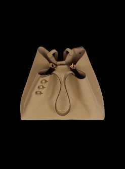 Women Balmain Emblème Grained Calfskin Tote Bag