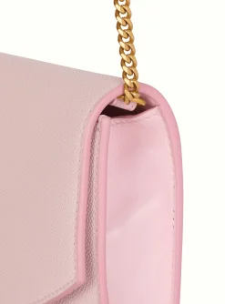 Women Balmain Emblème Grained Calfskin Clutch