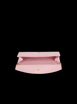 Women Balmain Emblème Grained Calfskin Clutch
