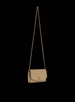 Women Balmain Emblème Grained Calfskin Clutch