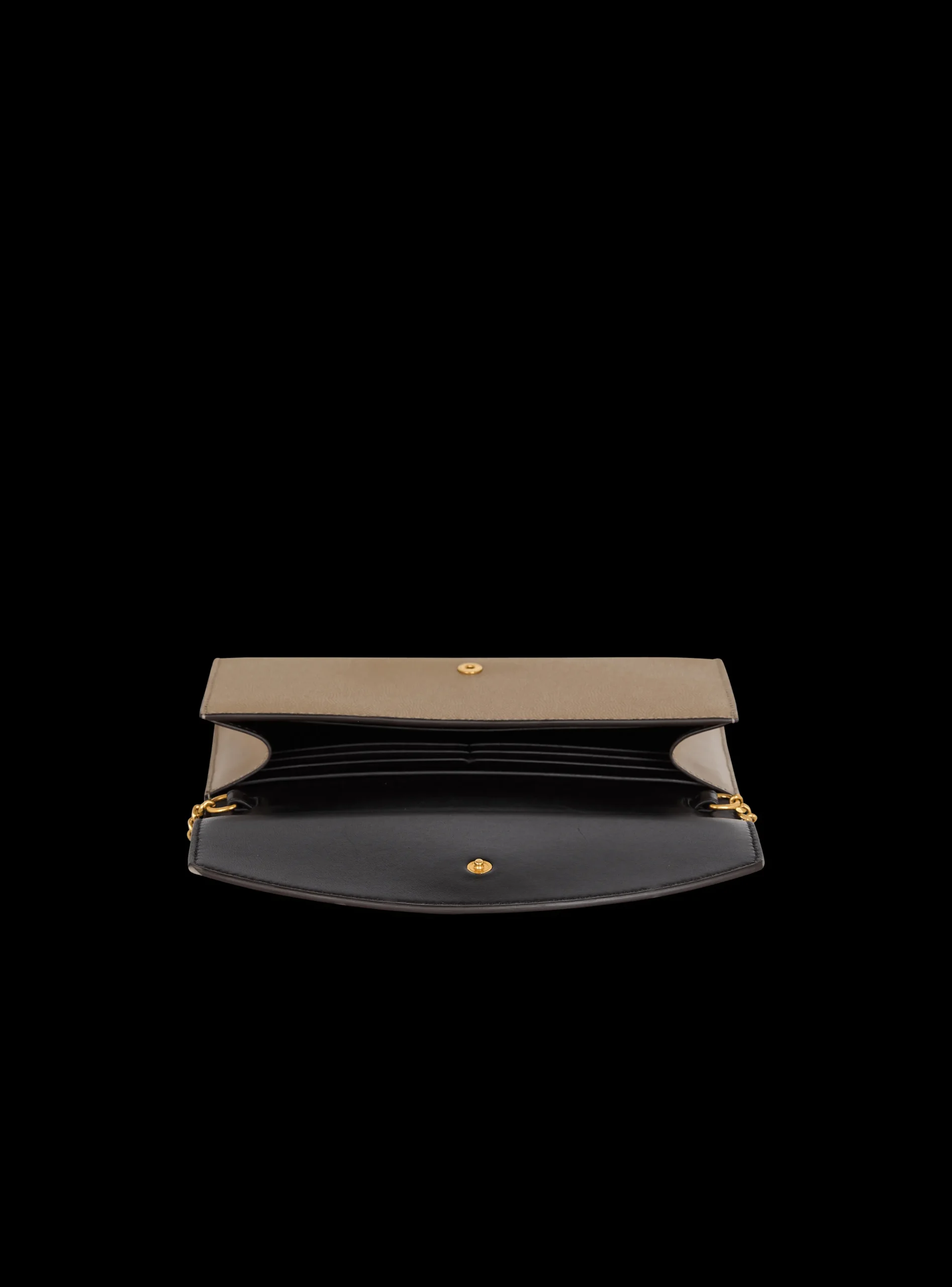 Women Balmain Emblème Grained Calfskin Clutch