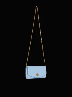Women Balmain Emblème Grained Calfskin Clutch