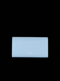 Women Balmain Emblème Grained Calfskin Clutch