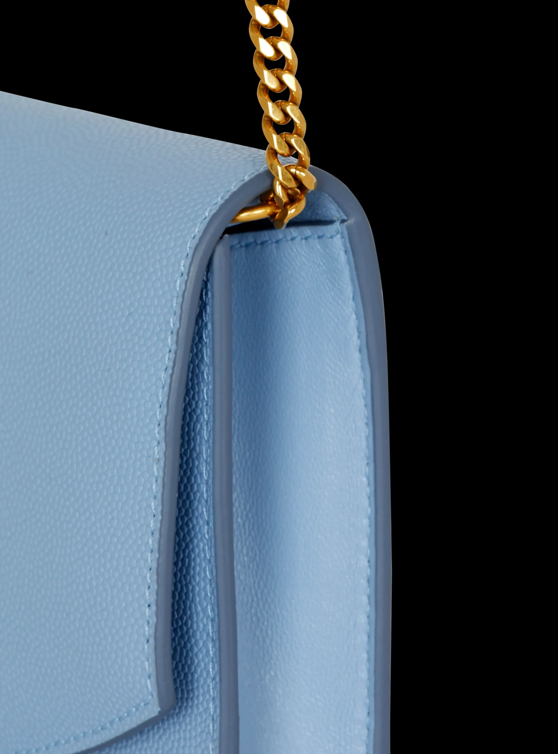Women Balmain Emblème Grained Calfskin Clutch