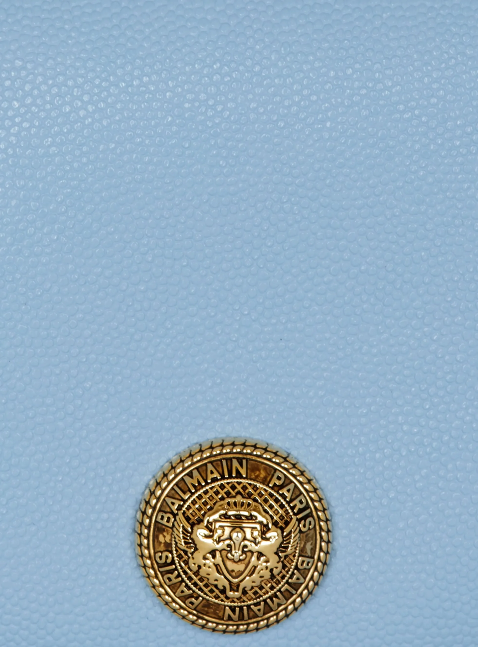 Women Balmain Emblème Grained Calfskin Clutch