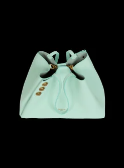 Women Balmain Emblème Grained Calfskin Tote Bag