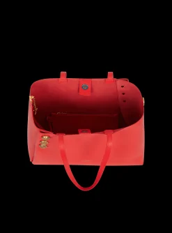 Women Balmain Emblème Grained Leather Tote Bag