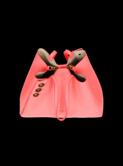 Women Balmain Embl&egrave;me Grained Leather Tote Bag