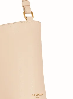 Women Balmain Emblème Handbag In Grained Leather