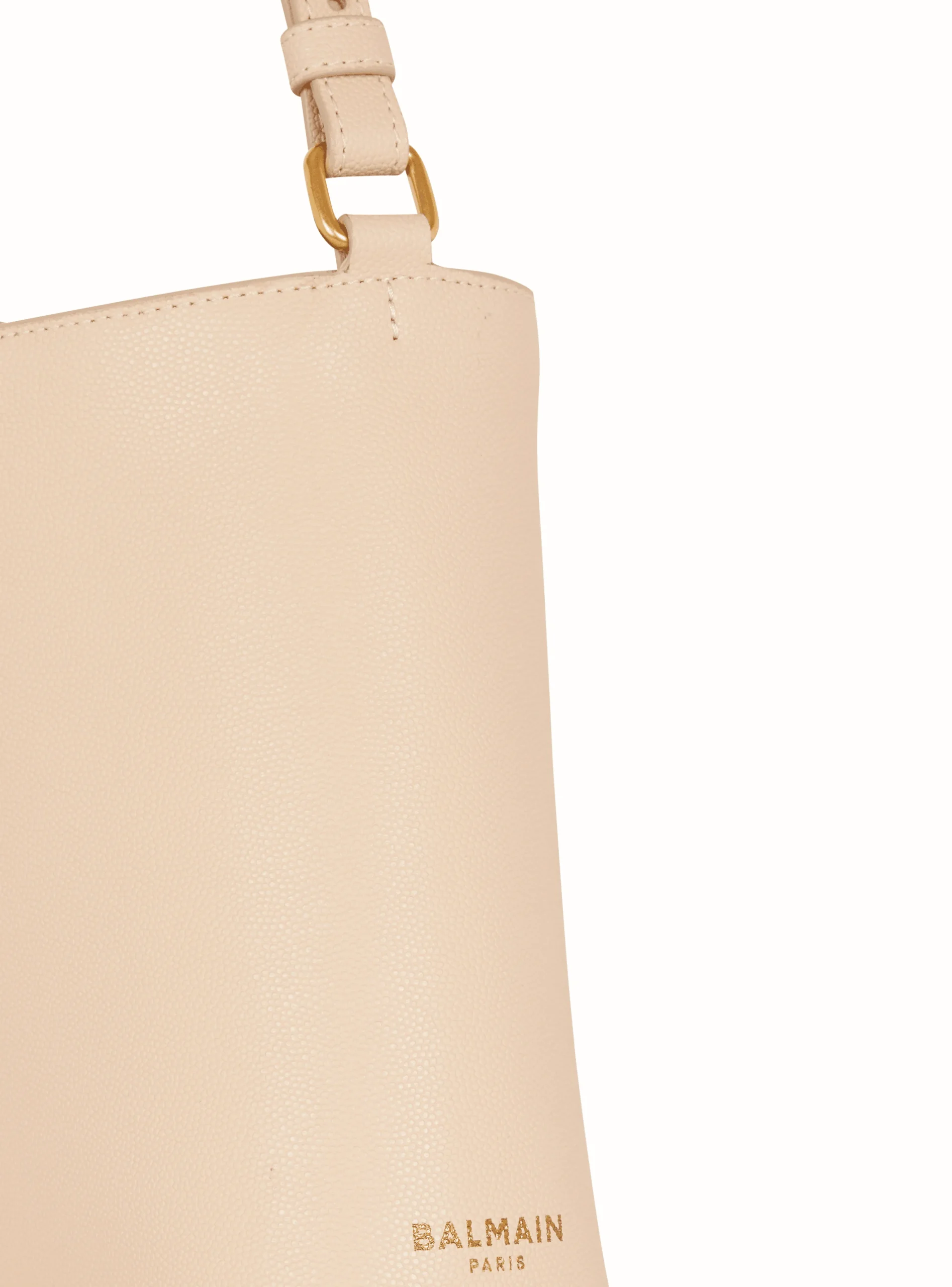 Women Balmain Emblème Handbag In Grained Leather
