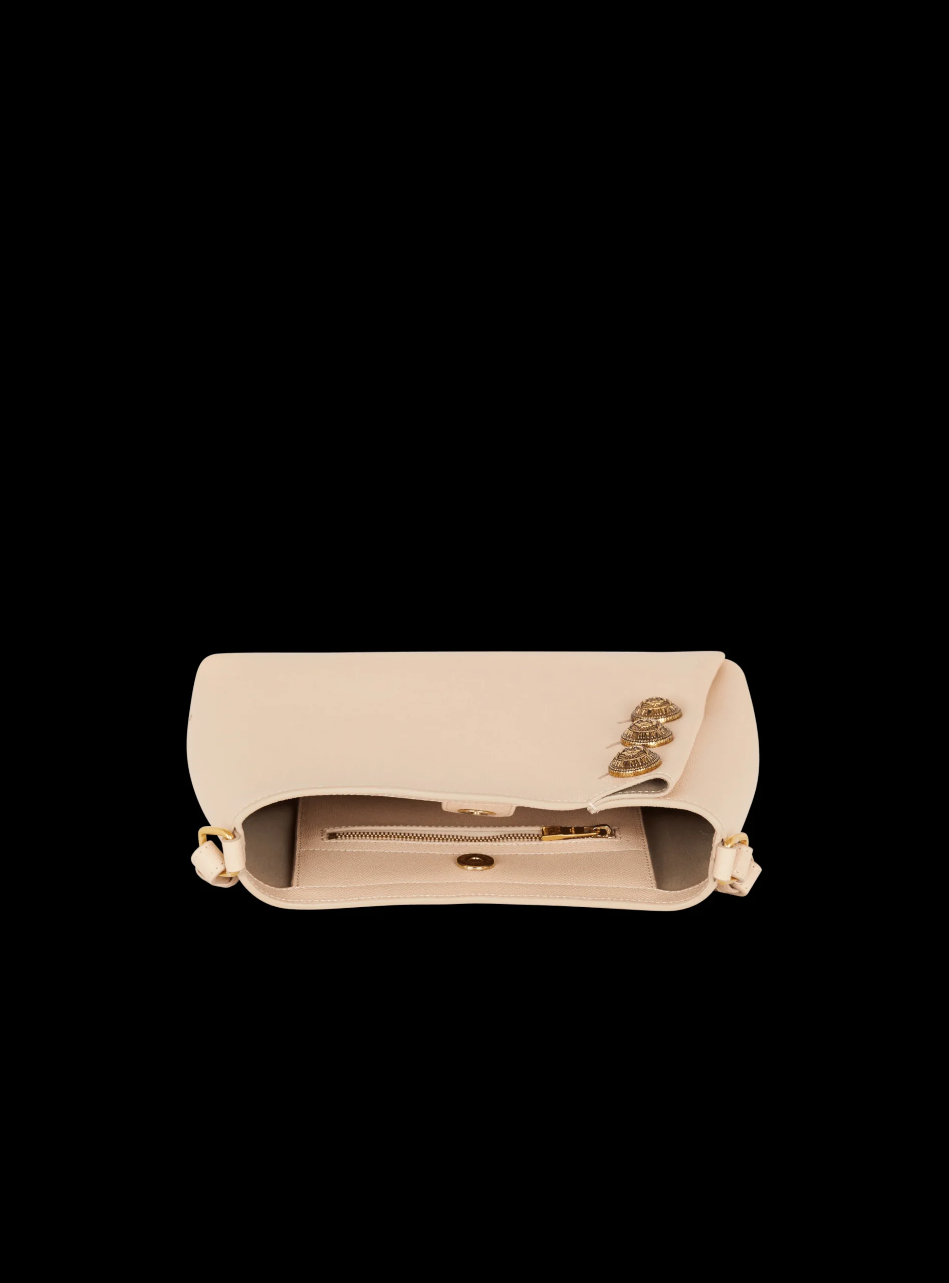 Women Balmain Emblème Handbag In Grained Leather