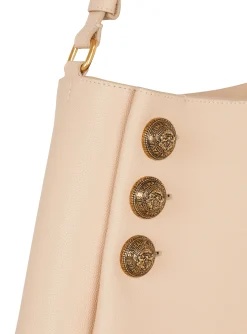 Women Balmain Emblème Handbag In Grained Leather