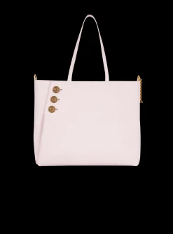 Women Balmain Emblème Leather Tote Bag