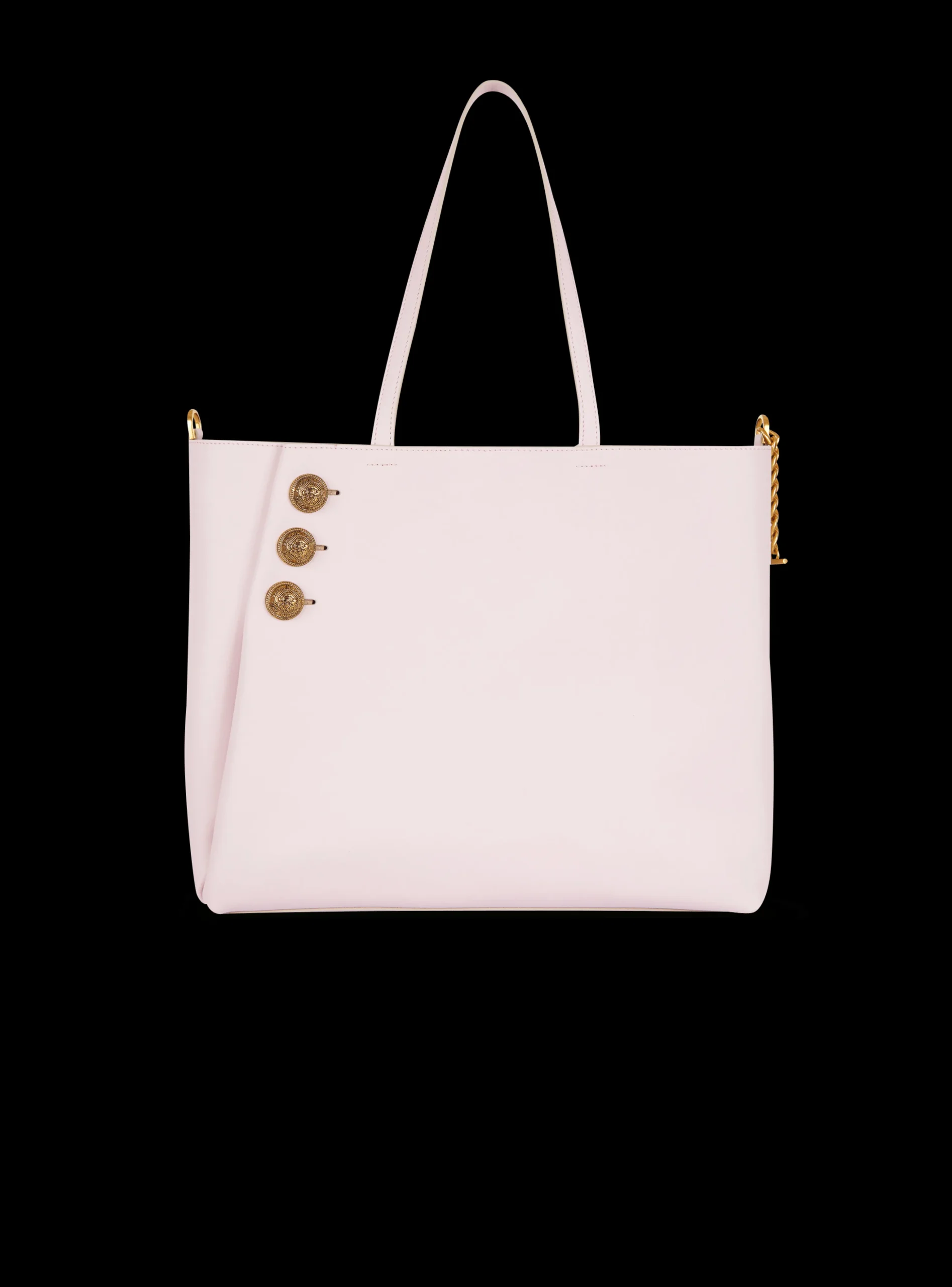 Women Balmain Emblème Leather Tote Bag
