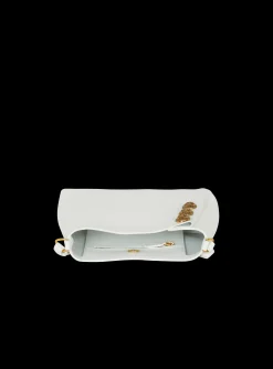 Women Balmain Embl&egrave;me Shoulder Bag In Grained Calfskin