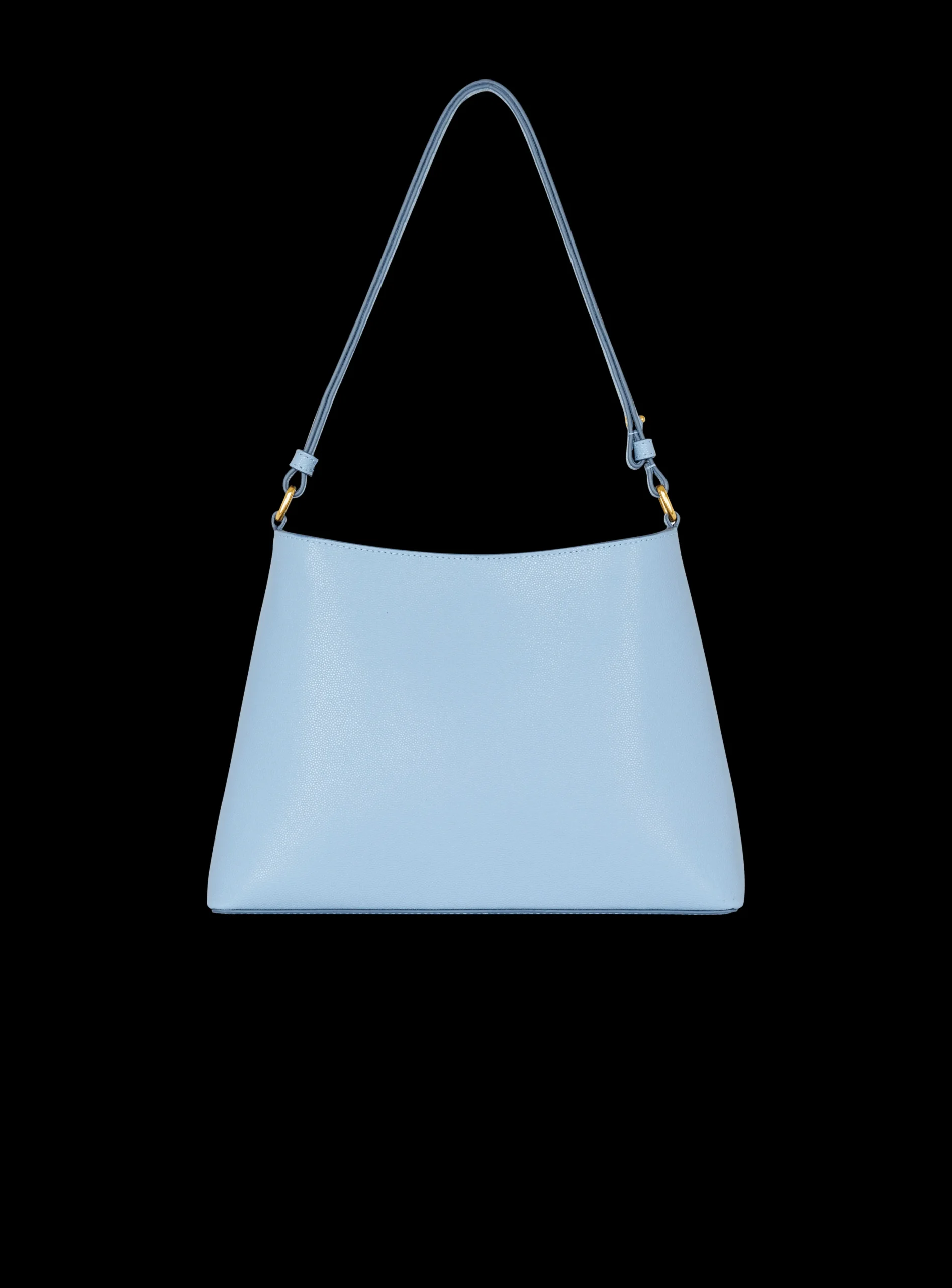 Women Balmain Emblème Shoulder Bag In Grained Calfskin