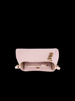 Women Balmain Embl&egrave;me Shoulder Bag In Grained Calfskin