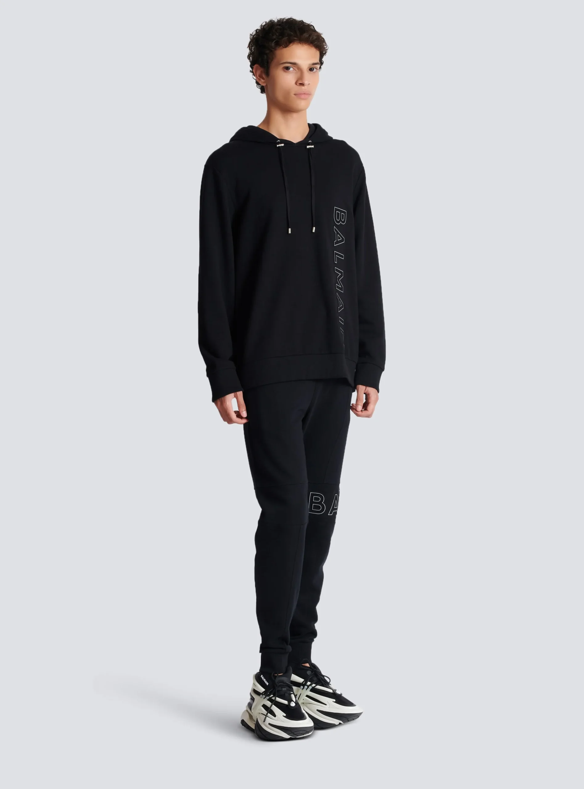 Balmain Embossed Hooded Sweatshirt