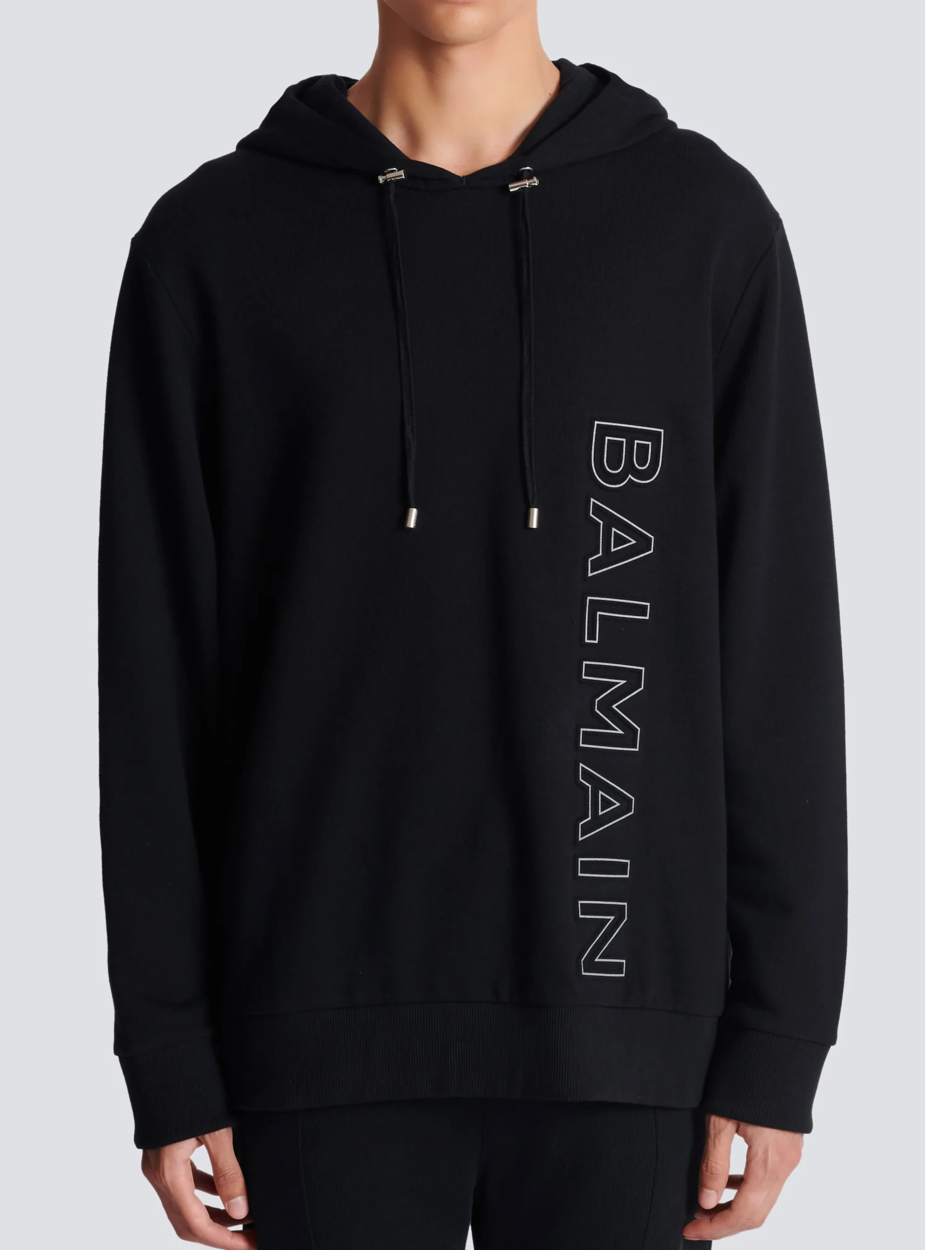 Balmain Embossed Hooded Sweatshirt