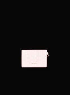 Women Balmain Embossed Calfskin Coin Card Holder