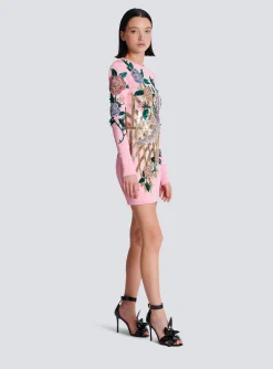 Women Balmain Embroidered Roses Dress