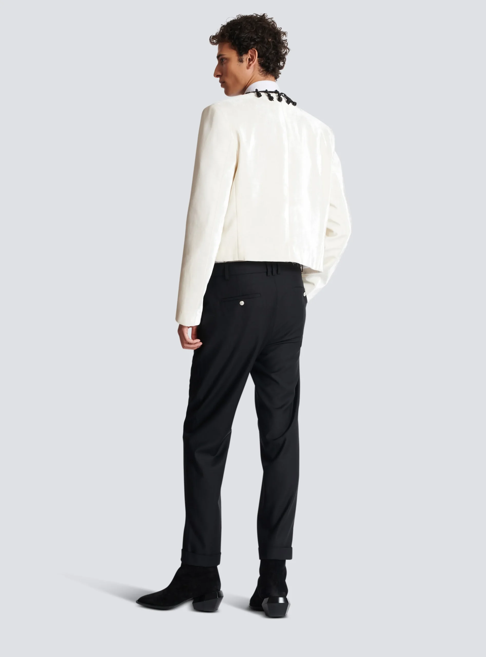 Balmain Embroidered Velvet Spencer Jacket