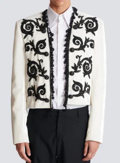 Balmain Embroidered Velvet Spencer Jacket