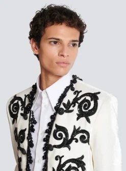 Balmain Embroidered Velvet Spencer Jacket