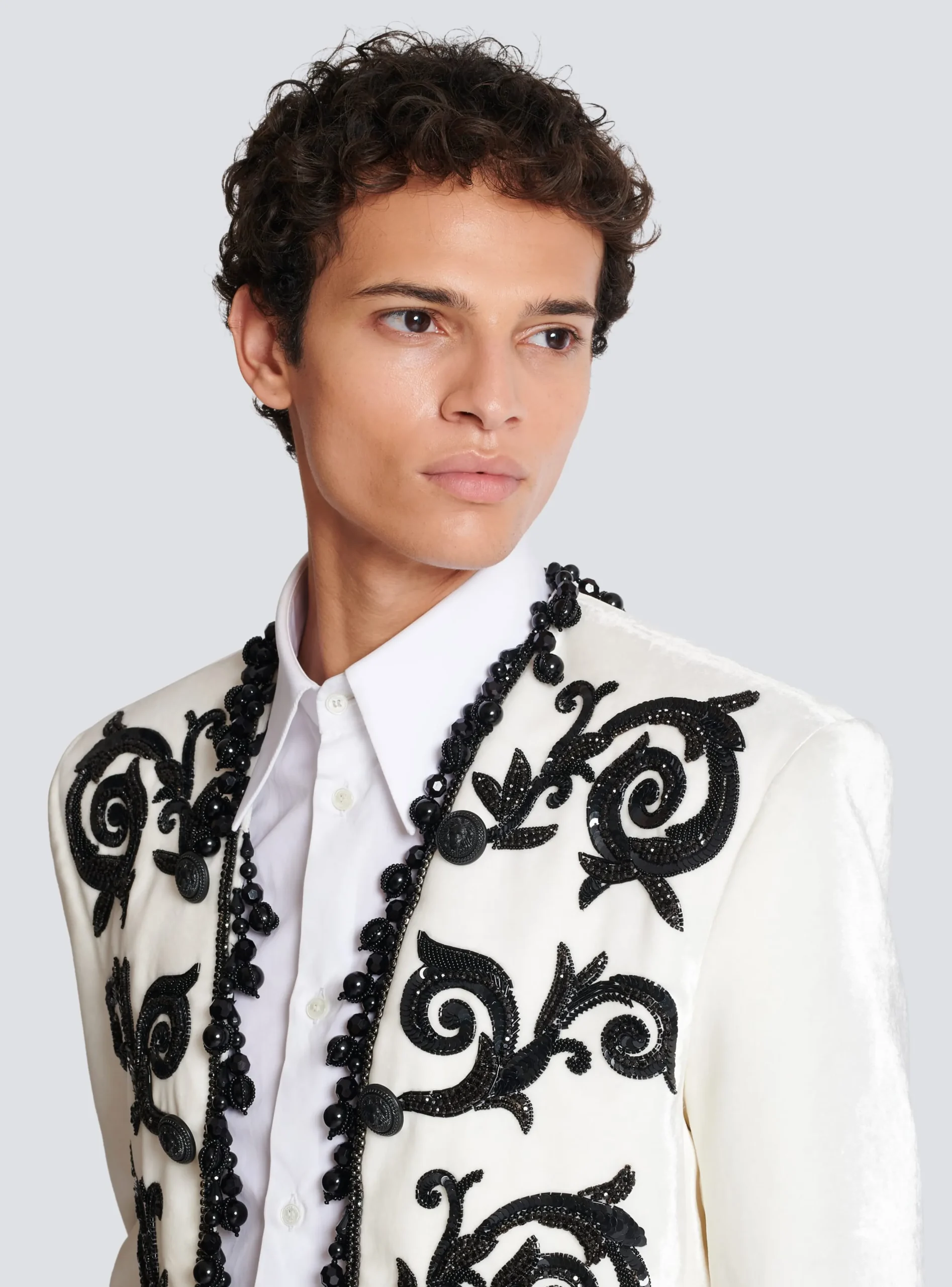 Balmain Embroidered Velvet Spencer Jacket