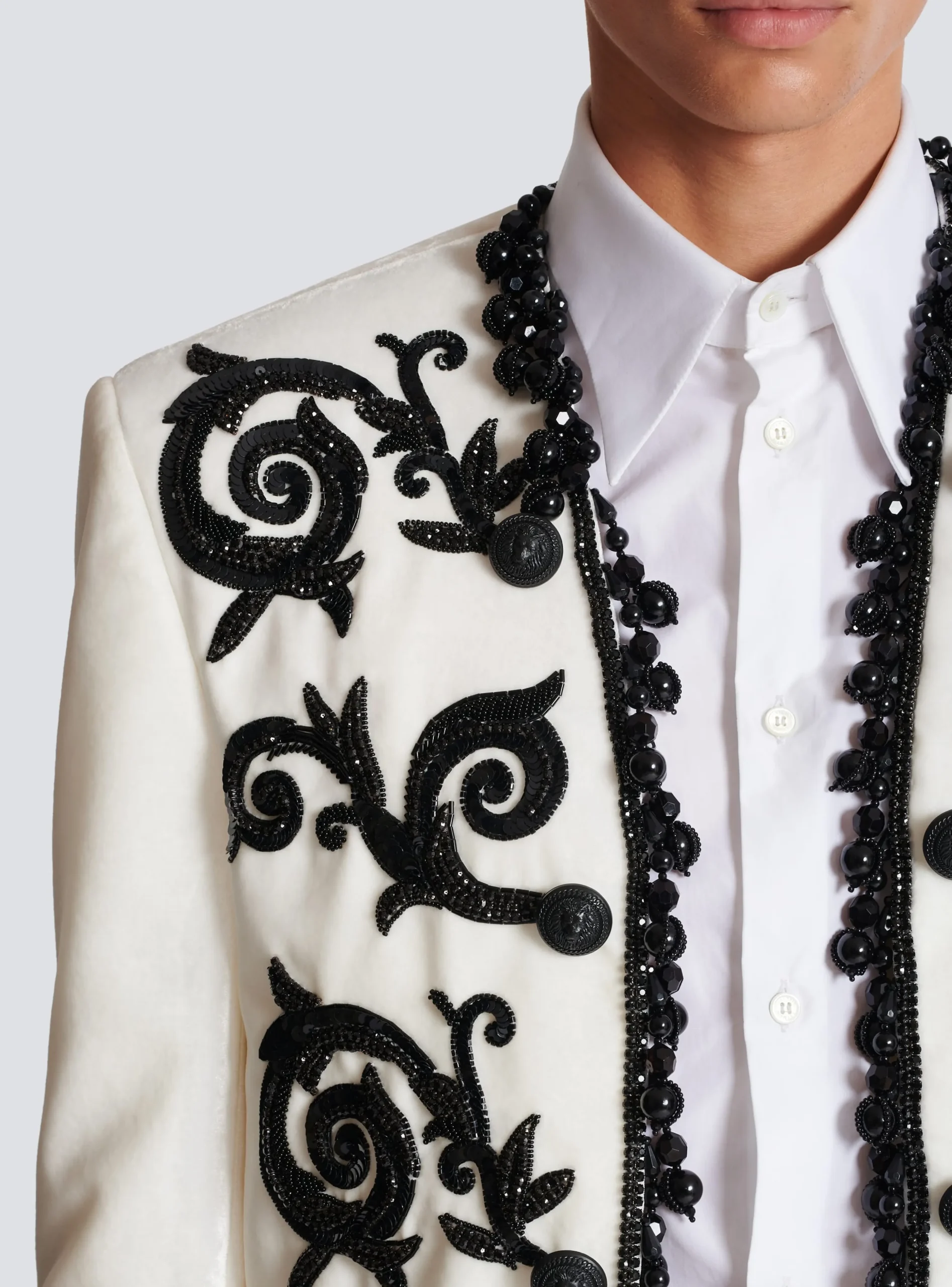Balmain Embroidered Velvet Spencer Jacket