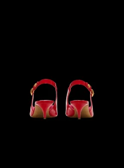 Women Balmain Eva Kitten Slingbacks In Patent Leather