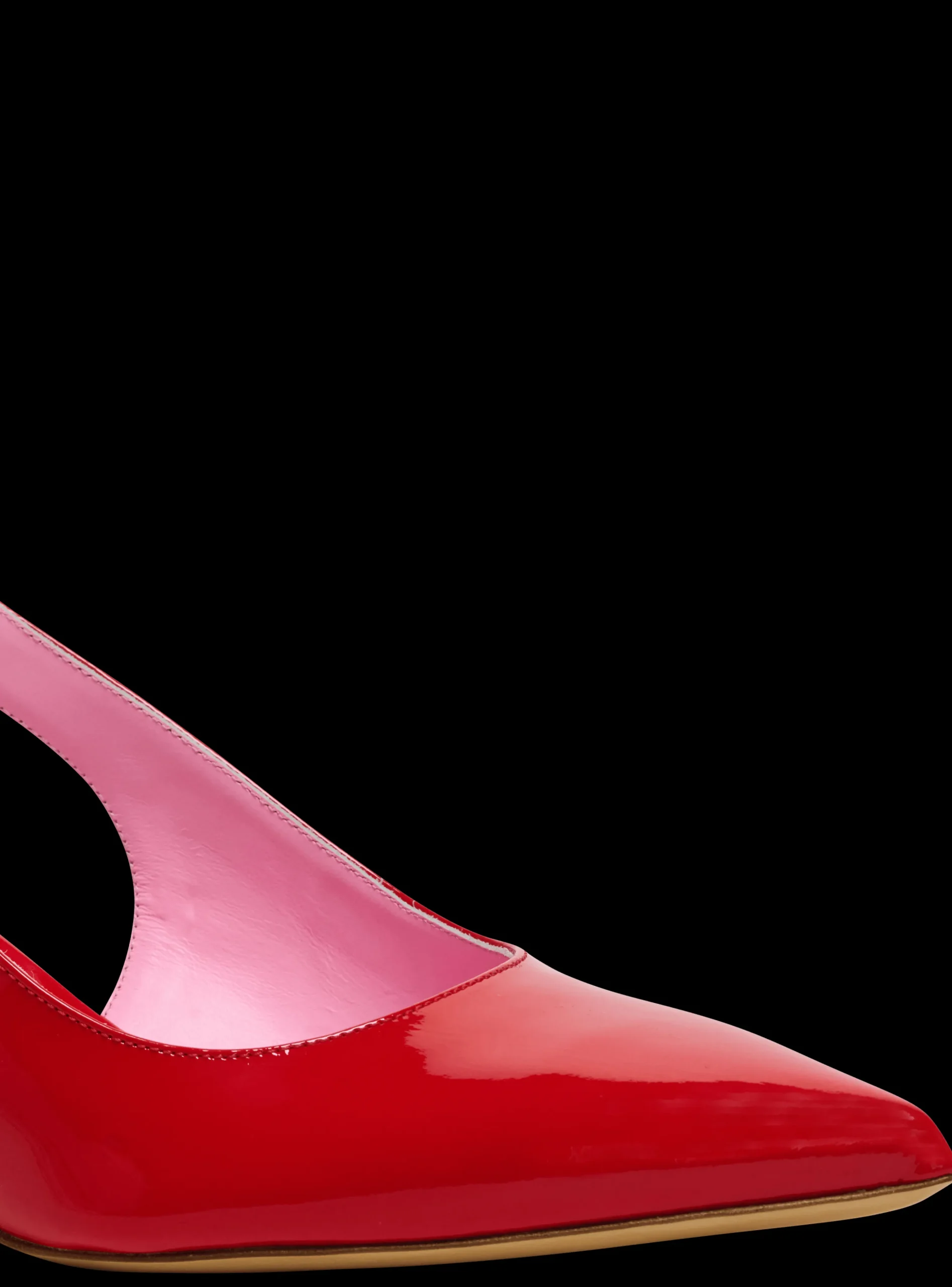 Women Balmain Eva Kitten Slingbacks In Patent Leather