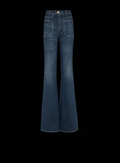 Women Balmain Flared Denim Jeans
