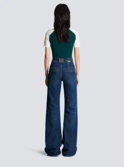 Women Balmain Flared Denim Jeans